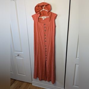 ANNE LAROCHELLE Vintage Medieval 100% Linen Maxi Dress Made In Canada Size ?